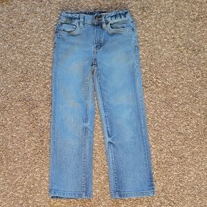 Lucky Brand Boys 4/5 Blue Wash Adjustable Waist Straight Leg Jeans EUC